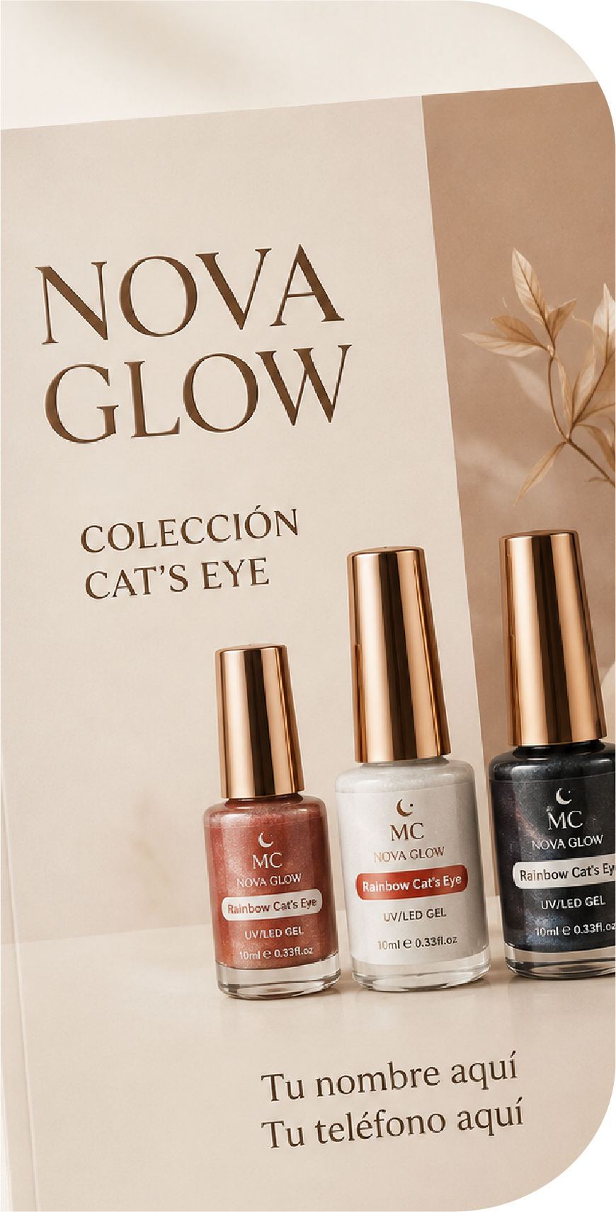 Folleto personalizado Nova Glow
